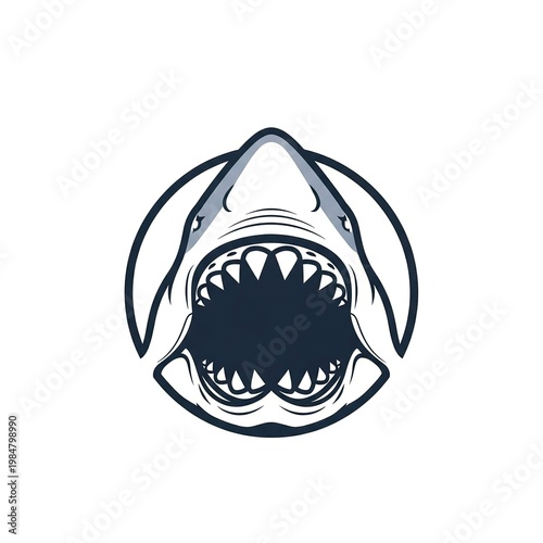Shark Head Mascot Logo Vector for Gaming Clan Branding