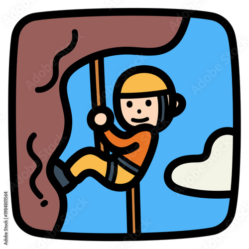 Abseiling illustration