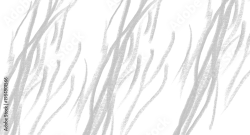Gray brush strokes on transparent background for design and art projects