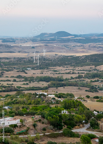 Aerial view of valley near medina de sidonia, spain