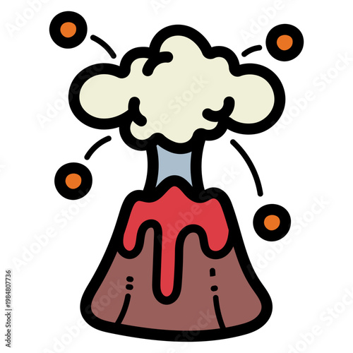 volcano illustration