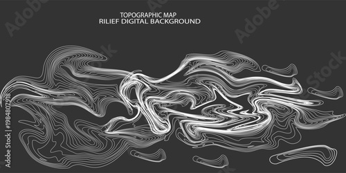 Map line of topography. Vector abstract topographic map concept with space for your copy