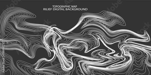 Map line of topography. Vector abstract topographic map concept with space for your copy