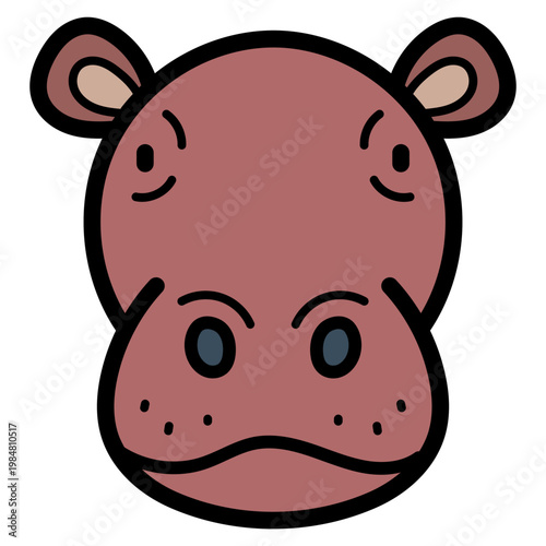 hippopotamus illustration