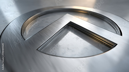 Premium Metallic Logo Mockup with Steel Texture