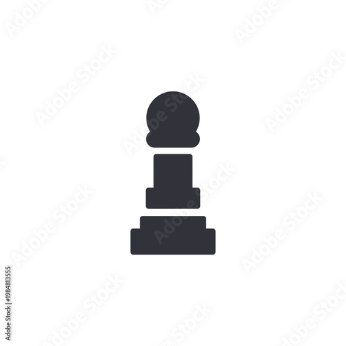 Strategy hobby icon featuring a chess pawn, representing logical thinking, board strategy games, intellectual challenge, and competitive planning.