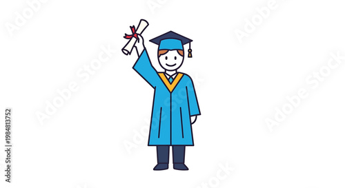 A Person Wearing A Graduation Cap And Gown Holds Up A Diploma Scroll Celebrating Academic Achievement And The Successful Completion Of Higher Education Studies Symbolizing A New Beginning And