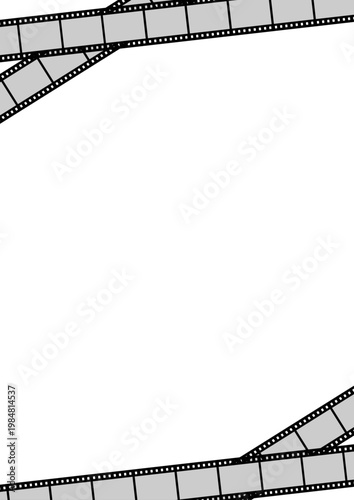 交差するフィルムのフレームのイラスト_縦型
