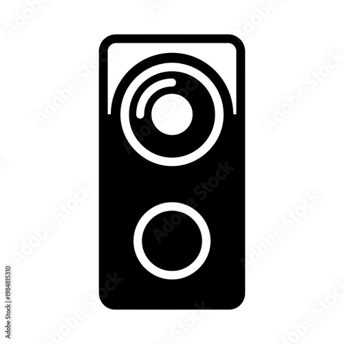 Smart doorbell silhouette icon