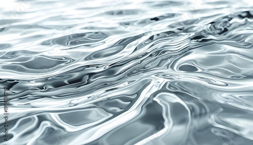 A close-up view of rippling water with a reflective surface