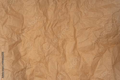 Crumpled paper as background. Top view.