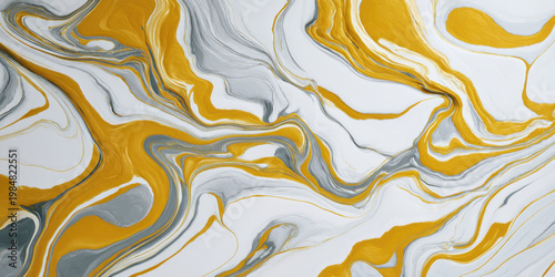 Aesthetic White Marble Texture with Gold Metallic Foil