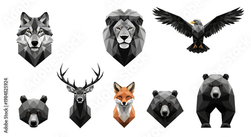 Wild Animals Heads and Bodies Collection.