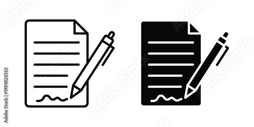 Agreement icon UI vector. Vector icon set.