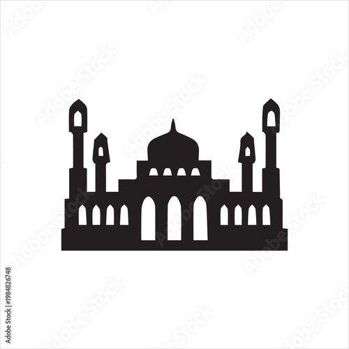 Black silhouettes of islamic ramadan Vector Image