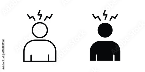 Anxiety icon UI vector. Vector icon set.