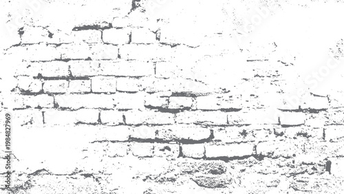 Grunge brick wall background in black or white with rough textured surface ideal for design and overlay use