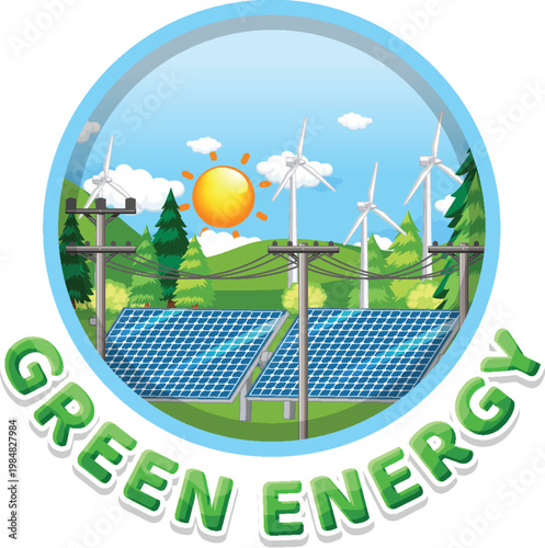 Green Energy Sustainability Scene