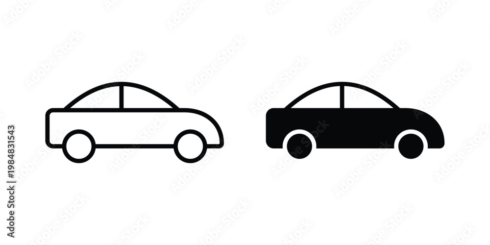Fototapeta premium Car icon UI vector. Vector icon set.