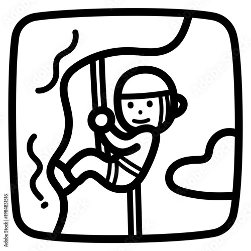 Abseiling illustration