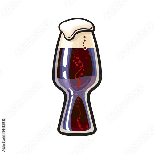 Vector illustration of stout beer glass.