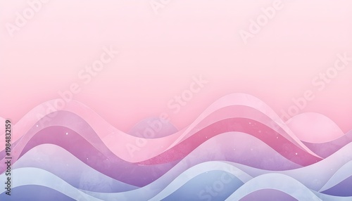 A vibrant abstract illustration of wavy lines in pastel colors, creating a soothing and dreamy atmosphere.