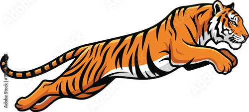 A tiger runs quickly through a scenic landscape with energy.