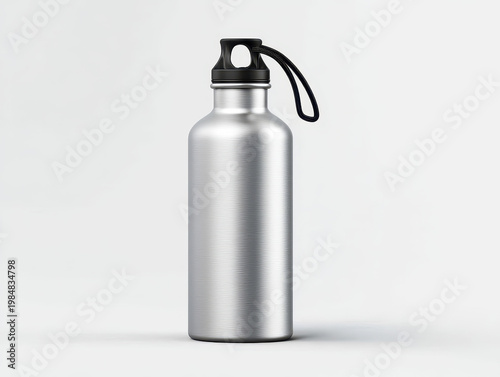 Aluminum Sport Water Bottle Mockup Metal Blank