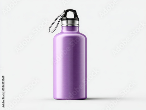 Blank Reusable Aluminum Sport Bottle Mockup Template