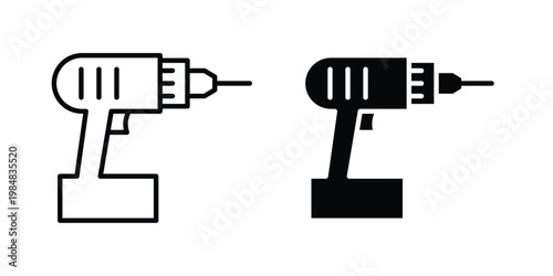 Drill icon UI vector. Vector icon set.