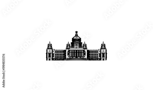 Vidhana Soudha Bangalore Vector Illustration Karnataka Legislative Building