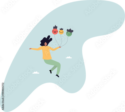 Emotional control and self regulation, stressed management or mental health awareness, feeling and expression.human life and situation.