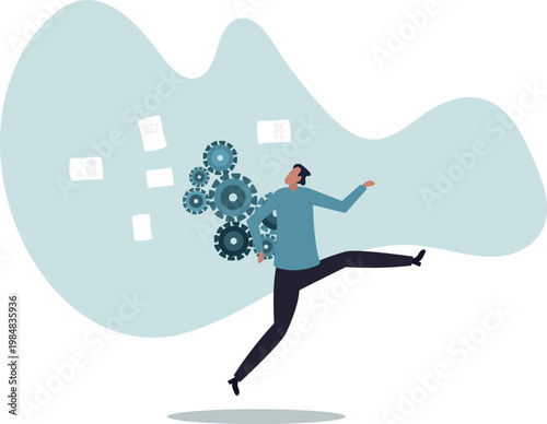 Overwhelmed or work overload, exhausted and anxiety, stressed and tired from problem and trouble, panic attack or shocked,human life and situation.