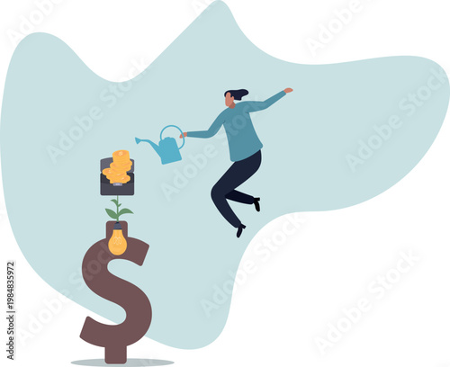 Monetize idea, make profit from creativity or innovation, earn money thinking, startup or fund raising .human life and situation.