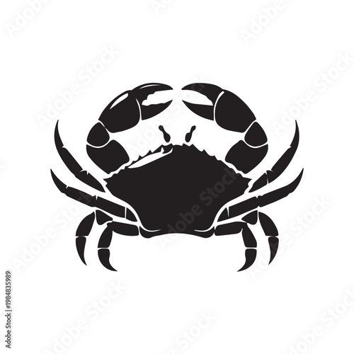 crab on white background