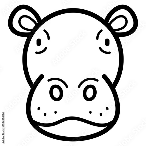 hippopotamus illustration