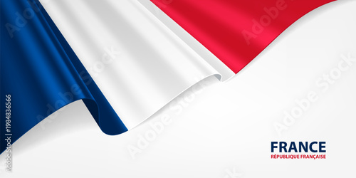 France flag. France national flag on a white background. National flag background design.