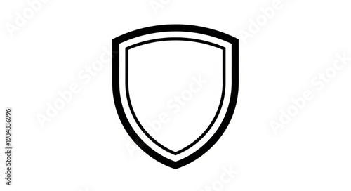 Minimalist shield icon representing digital security protection.