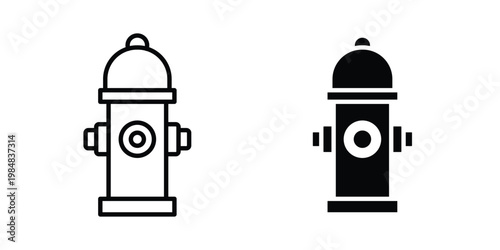 Fire hydrant icon UI vector. Vector icon set.