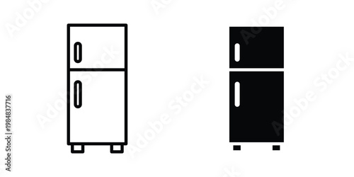 Fridge icon UI vector. Vector icon set.