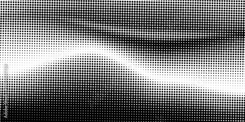 Abstract background featuring a flowing, wavy pattern with vertical lines. The color palette is dominated by blues