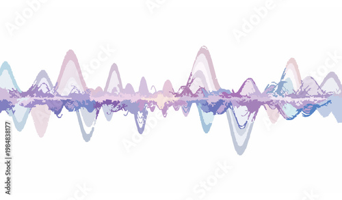 Neon Particle Sound Wave 3D Big Data Music Technology Background