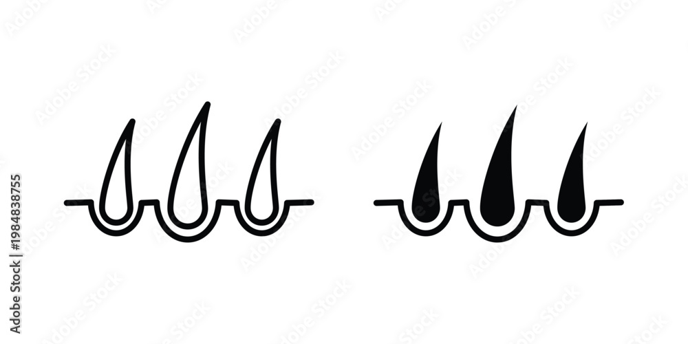 Fototapeta premium Hair icon UI vector. Vector icon set.