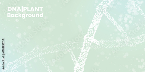 Innovative biotech concept with dna plant and glowing organic structure