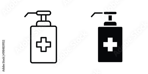 Hand sanitizer icon UI vector. Vector icon set.