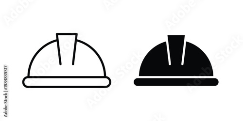 Hard hat icon UI vector. Vector icon set.