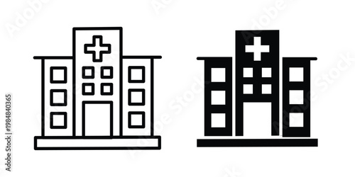 Hospital icon UI vector. Vector icon set.