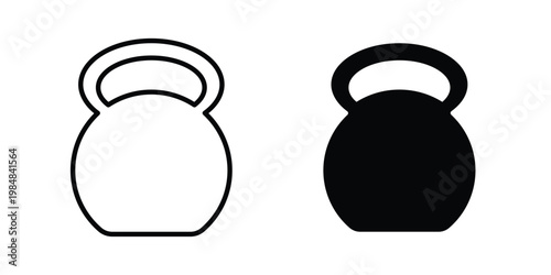 Kettlebell icon UI vector. Vector icon set.