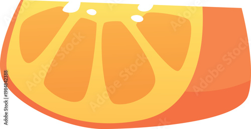 Sponge orange slice shape flat vector icon, shower loofah for bath, wash spa accessory, baby care hygienic procedures