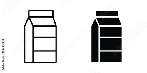 Milk carton icon UI vector. Vector icon set.